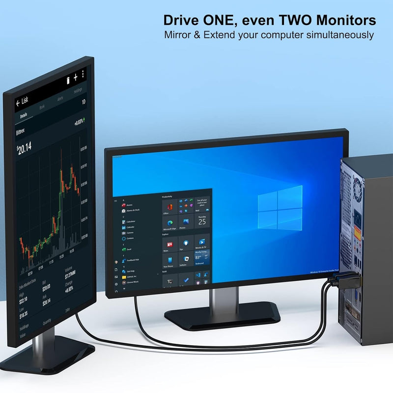 BENFEI 000125BK-10F DisplayPort to DVI Cable Male-Male Gold-Plated Cord Cable 3Mlated