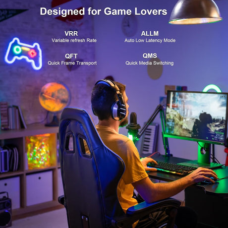 BENFEI 358GY-1M 8K V2.1 HDMI Male to HDMI Male Cable, Aluminum Shell Nylon Braided Certified Ultra High Speed 1M