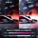 BENFEI 358GY-5M 8K V2.1 HDMI Male to HDMI Male Cable, Aluminum Shell Nylon Braided Certified Ultra High Speed 5M