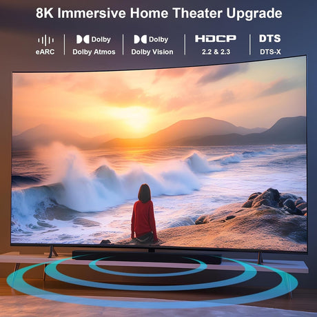 BENFEI 358GY-5M 8K V2.1 HDMI Male to HDMI Male Cable, Aluminum Shell Nylon Braided Certified Ultra High Speed 5M