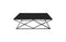 Alsea Coffee Table Silver Base - Black Glass