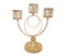 Trio Crystal Candle Holder - Gold