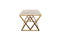 Alsea Side Table Gold Base - White Marble