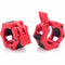 2Pcs 2in / 50mm Olympic Dumbbell Clamps Barbell Clamps Collars Clips Bar Plates Collar Clips Red