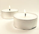100 Pack Bulk Tea Lights Candles - White Smokeless Tealights Unscented - 9 Hour Burn Time