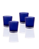 40 Pack Blue Frosted Glass Votive Tealight Candle Holders House Party Cenrepiece Xmas Wedding Decor Glass Candlestick Party Decorations Bridal Baby Shower Event