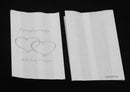 100 Pack Wedding Cake Bags Greaseproof Wax Paper Slice Take Home Favour Silver Heart n Message