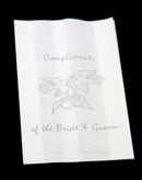 150 Pack Wedding Cake Bags Greaseproof Wax Paper Slice Take Home Favour Silver Doves