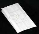 200 Pack Wedding Cake Bags Greaseproof Wax Paper Slice Take Home Favour Silver Heart n Message