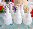100 Pack Wedding Cake Blow Bubble Bottles White Plastic 6cm High Bomboniere Favour Guest Gift