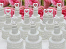 100 Pack Wedding Cake Blow Bubble Bottles White Plastic 6cm High Bomboniere Favour Guest Gift