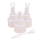20 Pack Wedding Cake Blow Bubble Bottles White Plastic 6cm High Bomboniere Favour Guest Gift