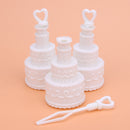 20 Pack Wedding Cake Blow Bubble Bottles White Plastic 6cm High Bomboniere Favour Guest Gift
