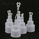 50 Pack Wedding Cake Blow Bubble Bottles White Plastic 6cm High Bomboniere Favour Guest Gift