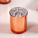 40 Pack Copper Votive Tealight Candle Holders Valentines Day Mercury  Wedding Decor Glass Candlestick Party Decorations Bridal Baby Shower Event