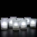 20 Pack Frosted White Glass Votive Candle Holders for Candle Making Kit Tealight Candles Cup Home Decoration