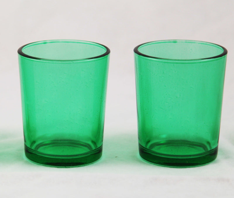 40 Bulk Pack Green Glass Votive Candle Holders Table Centreoieces  Xmas Wedding Anniversary Event Recption Party Function or Home Decor