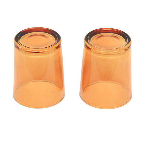 10 Pack Orange Glass Votive Tealight Candle Holders House Party Cenrepiece Xmas Wedding Decor Glass Candlestick Party Decorations Bridal Baby Shower Event