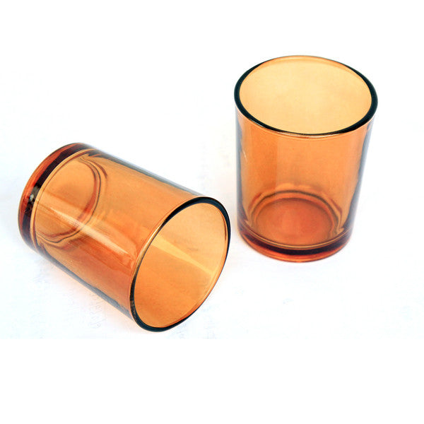 20 Pack Orange Glass Votive Tealight Candle Holders House Party Cenrepiece Xmas Wedding Decor Glass Candlestick Party Decorations Bridal Baby Shower Event