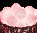 20 Ball Pastel Pink 3m String Light Battery Box 5cm Cotton Ball  Christmas Birthday Bbay Girl Special Occasion Decoration