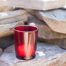 10 Pack Red Glass Votive Tealight Candle Holders House Party Cenrepiece Xmas Wedding Decor Glass Candlestick Party Decorations Bridal Valentines Event
