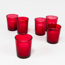 40 Pack Red Glass Votive Tealight Candle Holders House Party Cenrepiece Xmas Wedding Decor Glass Candlestick Party Decorations Bridal Valentines Event