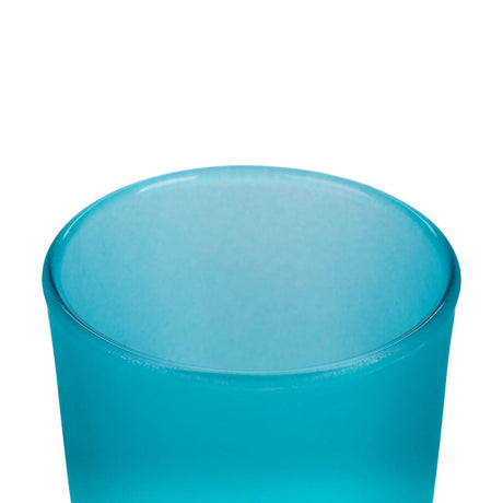 10 Pack Turquoise Frosted Glass Votive Tealight Candle Holders House Party Cenrepiece Xmas Wedding Decor Glass Candlestick Party Decorations Bridal Baby Shower Event