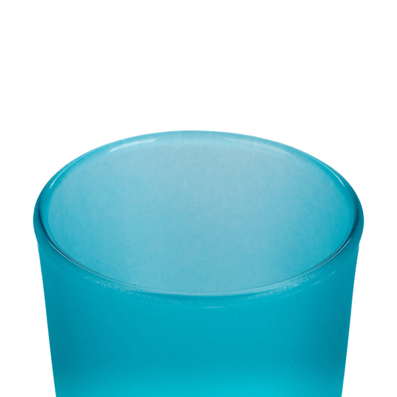 10 Pack Turquoise Frosted Glass Votive Tealight Candle Holders House Party Cenrepiece Xmas Wedding Decor Glass Candlestick Party Decorations Bridal Baby Shower Event