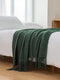 Gioia Casa Micro Plush Knitted Woven Throw Blanket - Forest