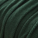 Gioia Casa Micro Plush Knitted Woven Throw Blanket - Forest