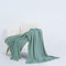 Gioia Casa Micro Plush Knitted Woven Throw Blanket - Seafoam