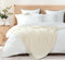 Gioia Casa Micro Plush Knitted Woven Throw Blanket - Snow
