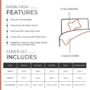 100% Cotton Vintage Washed Bed Quilt Cover Set - Brick - Single