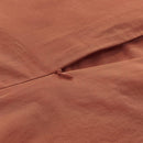 100% Cotton Vintage Washed Bed Quilt Cover Set - Brick - Single