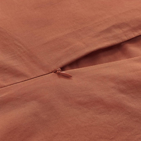 100% Cotton Vintage Washed Bed Quilt Cover Set - Brick - Single