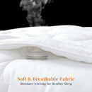 100% Premium Bamboo Microfiber Quilt - All Season Ultra Soft, Comfy, Machine Washable, Hypoallergenic & Breathable Duvet with Extra Plush Fabric - Luxurious Doona for Bedding - Double Size