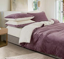2-in-1 Teddy Sherpa Quilt Cover Set (Mauve, Queen)