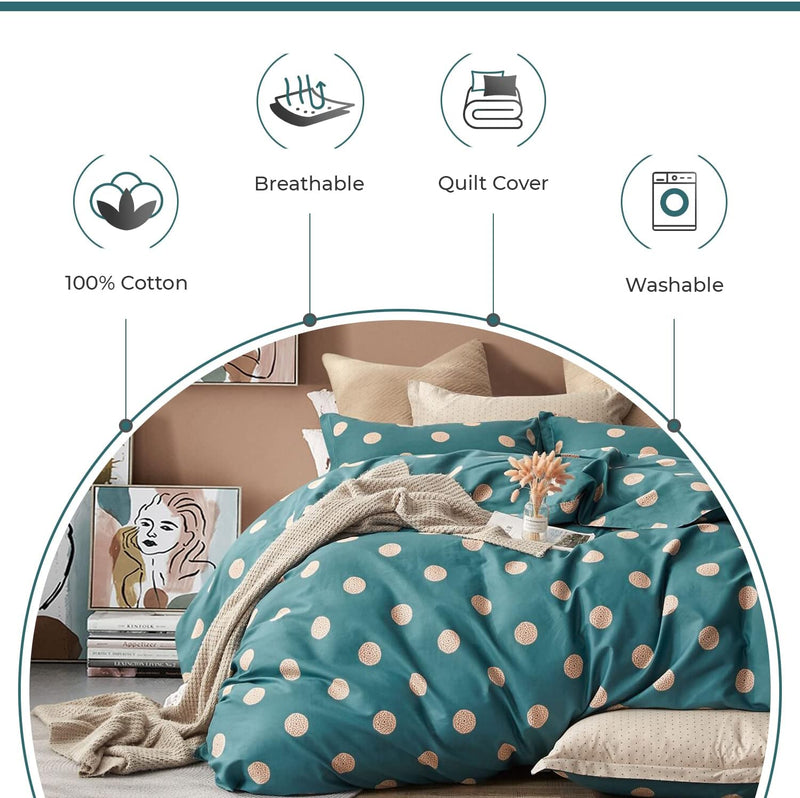 100% Cotton Hugo Reversible Printed Quilt Cover Set - Super King Size