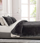 2-in-1 Teddy Sherpa Quilt Cover Set (Charcoal, Super King)