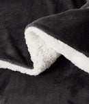 2-in-1 Teddy Sherpa Quilt Cover Set (Charcoal, Super King)