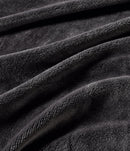 2-in-1 Teddy Sherpa Quilt Cover Set (Charcoal, Super King)