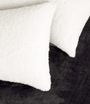 2-in-1 Teddy Sherpa Quilt Cover Set (Charcoal, Super King)