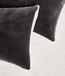 2-in-1 Teddy Sherpa Quilt Cover Set (Charcoal, Super King)