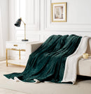 2-in-1 Teddy Sherpa Quilt Cover Set (Emerald Green, Super King)