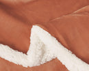 2-in-1 Teddy Sherpa Quilt Cover Set (Terracotta, Super King)