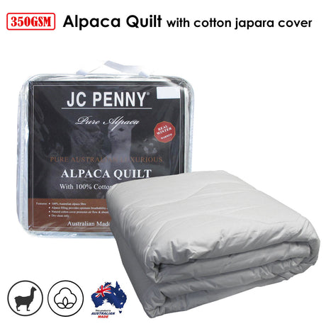 350GSM Alpaca Quilt with Cotton Japara Cover - King