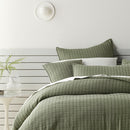 Bianca Bari Green Polyester Cotton Bedspread Set King