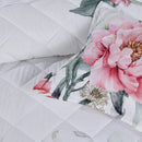 Bianca Coleraine White Floral Printed Bedspread Set Queen