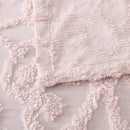 Bianca Ella Blush Cotton Chenille Floral Bedspread Set Super King