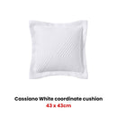 Bianca Cassiano White Square Filled Cushion 43 x 43cm